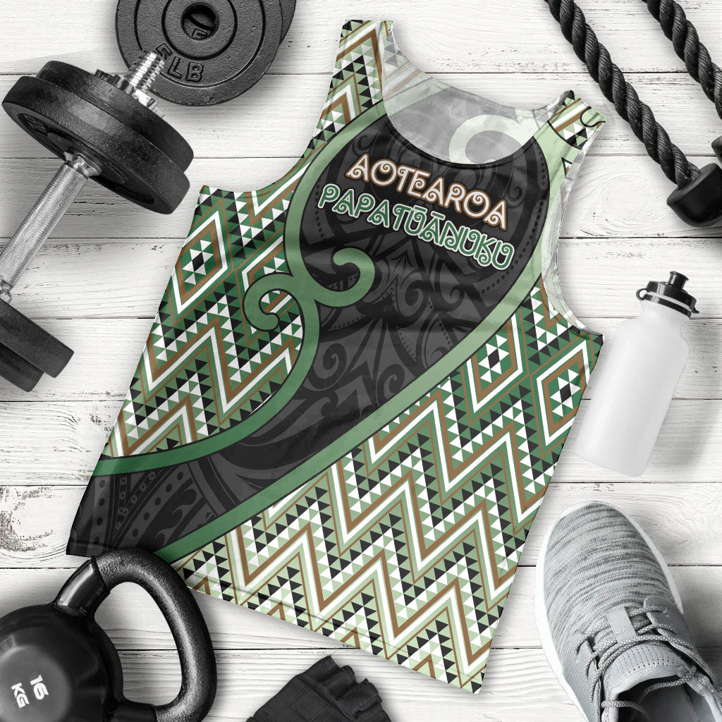 Custom Aotearoa Atua Papatuanuku Men Tank Top Earth Mother Father Koru Patterns