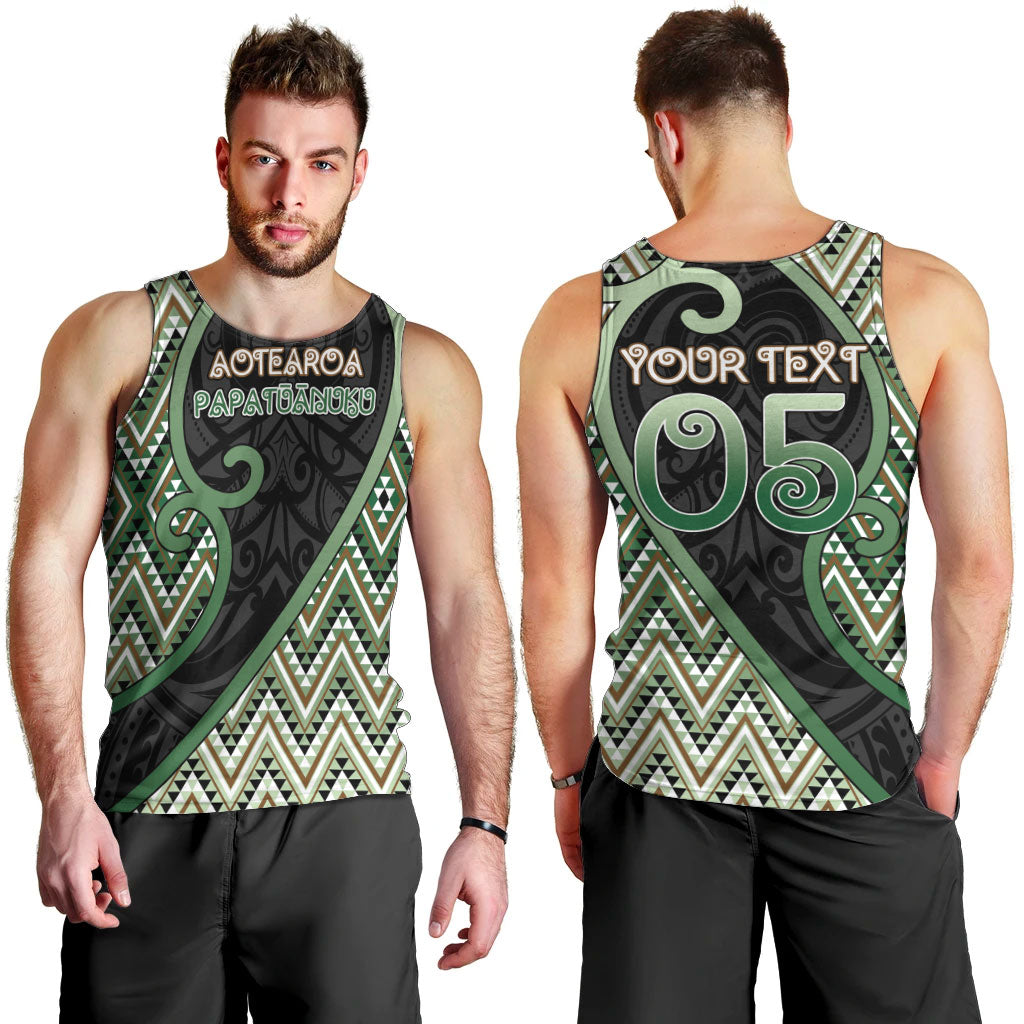 Custom Aotearoa Atua Papatuanuku Men Tank Top Earth Mother Father Koru Patterns