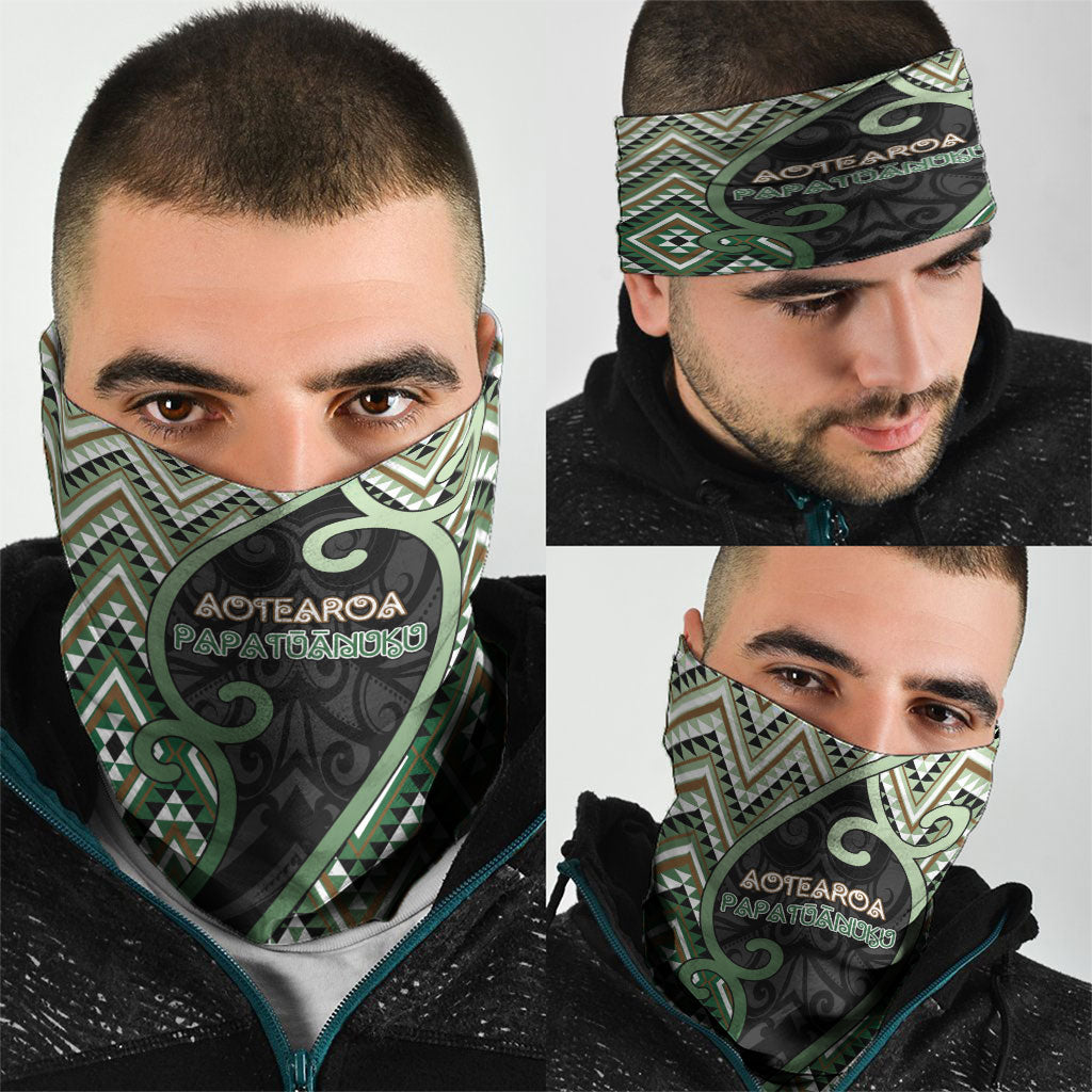 Aotearoa Atua Papatuanuku Neck Gaiter Earth Mother Father Koru Patterns