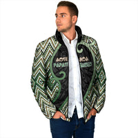 Custom Aotearoa Atua Papatuanuku Padded Jacket Earth Mother Father Koru Patterns