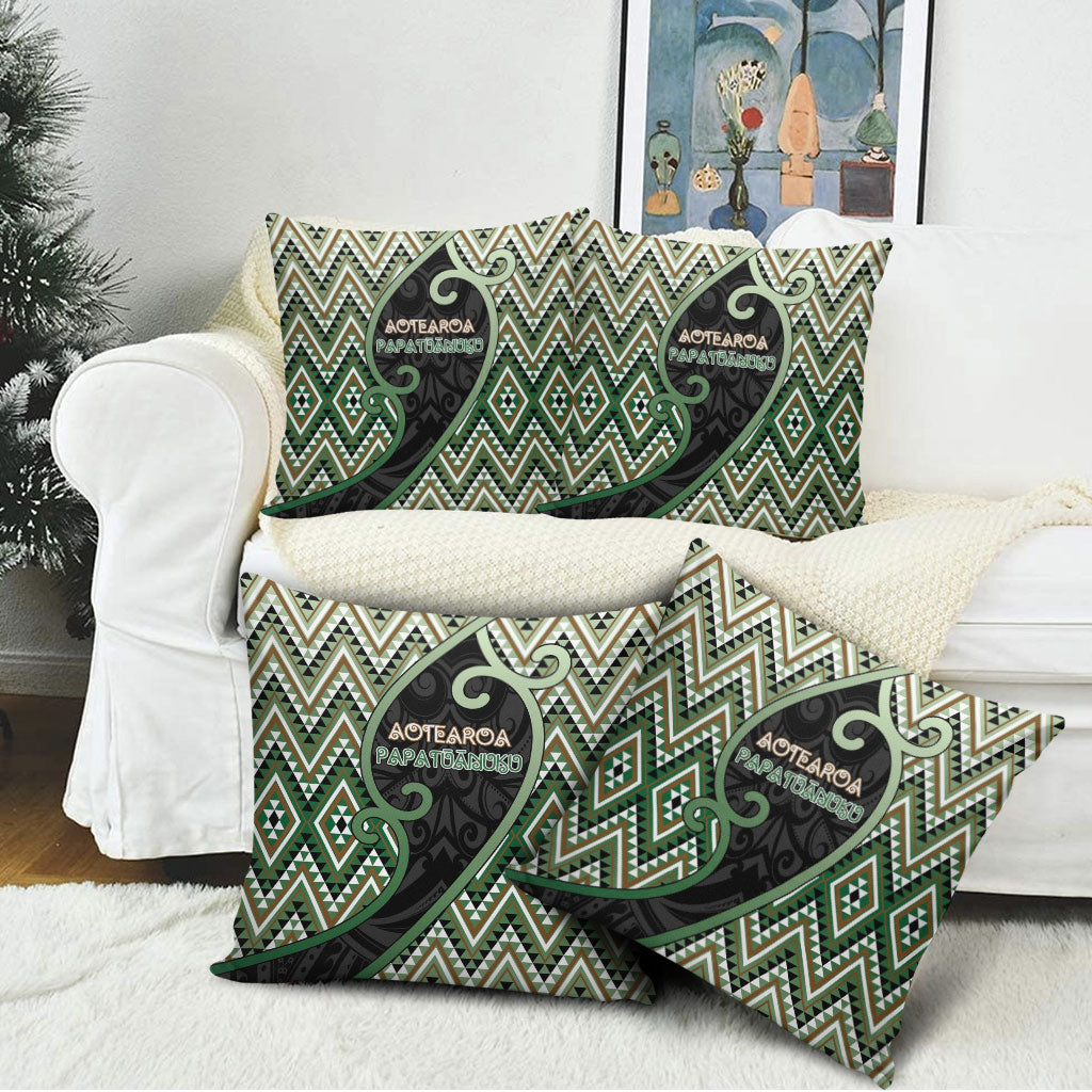 Aotearoa Atua Papatuanuku Pillow Cover Earth Mother Father Koru Patterns