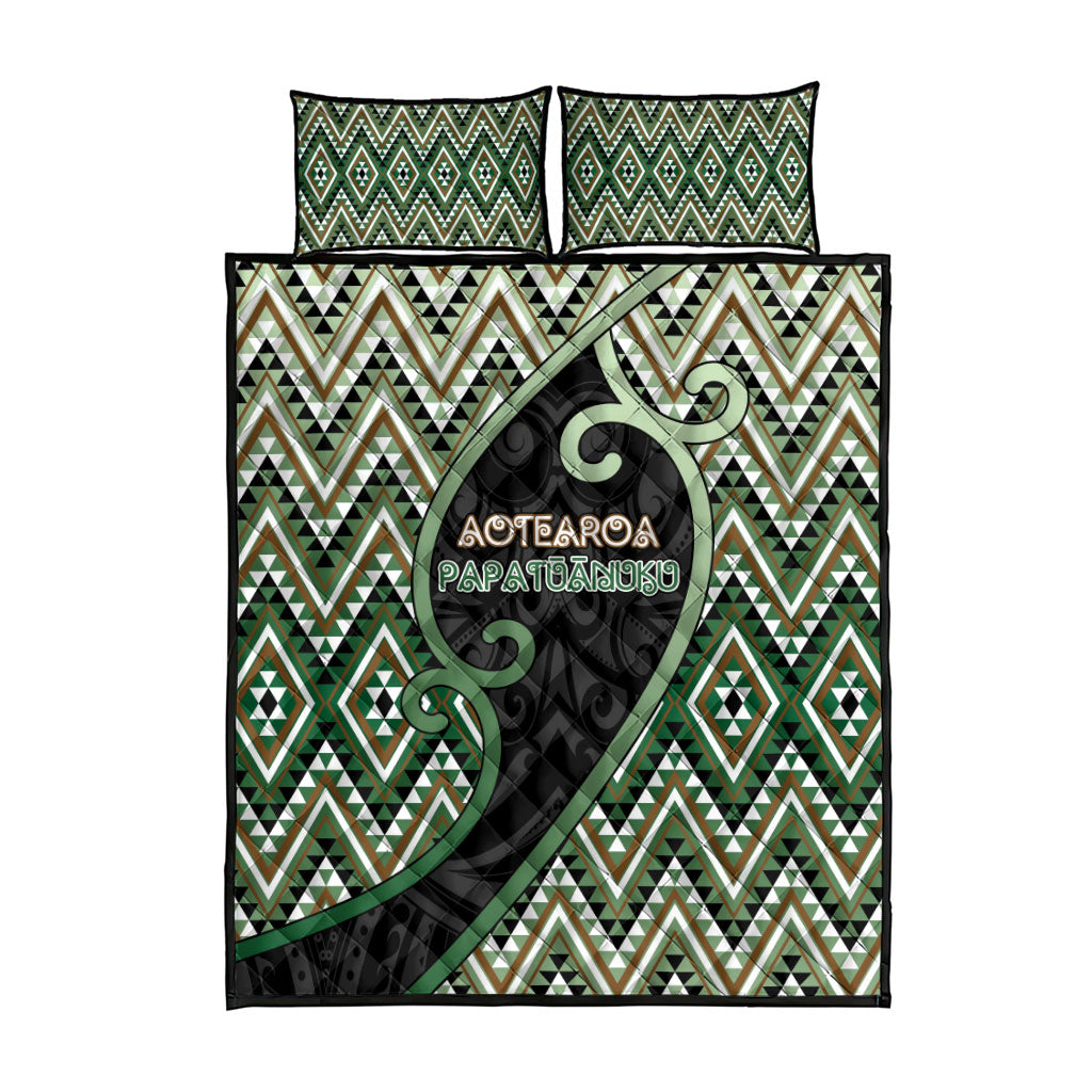 Aotearoa Atua Papatuanuku Quilt Bed Set Earth Mother Father Koru Patterns