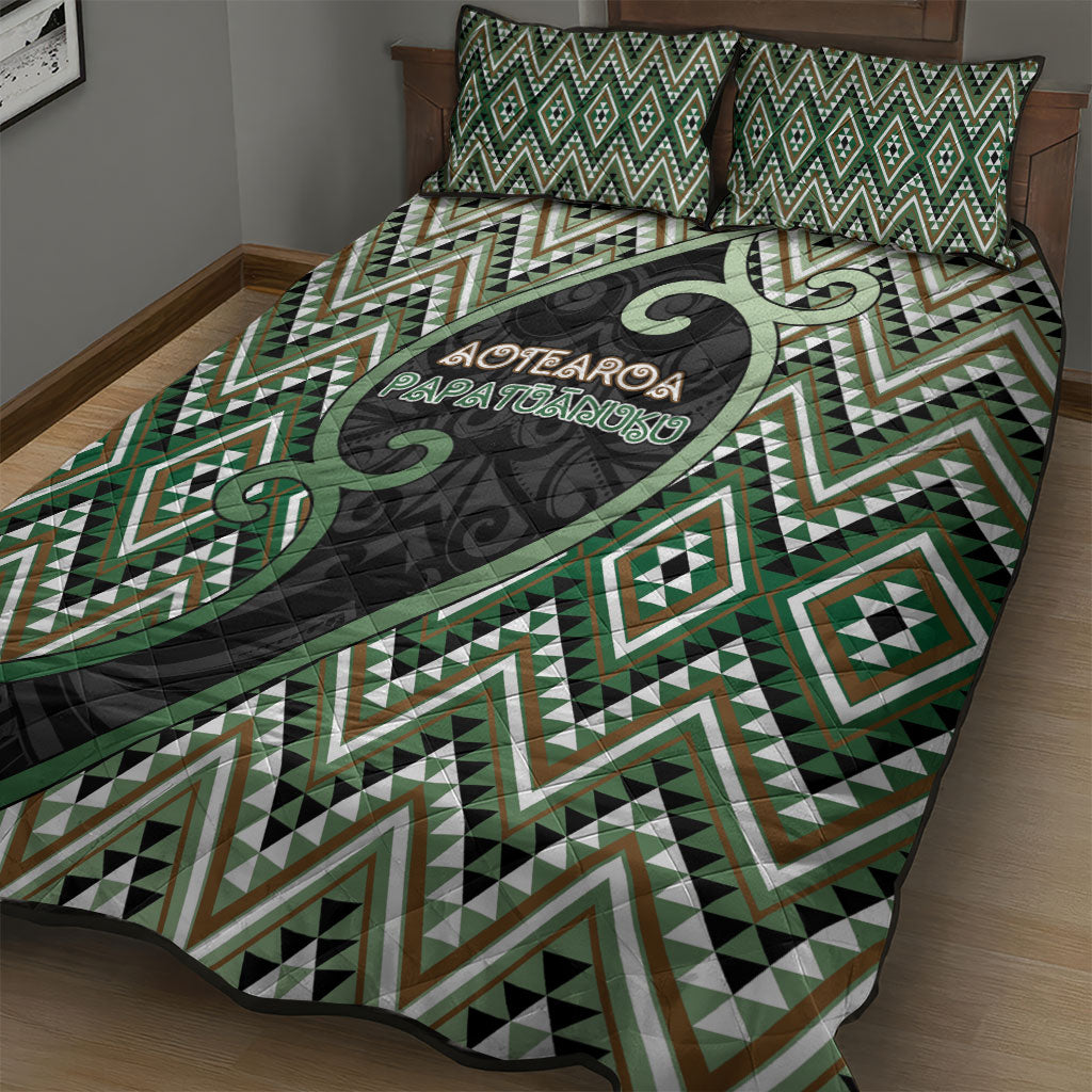 Aotearoa Atua Papatuanuku Quilt Bed Set Earth Mother Father Koru Patterns
