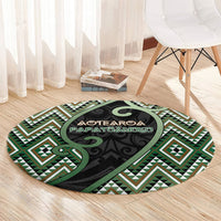 Aotearoa Atua Papatuanuku Round Carpet Earth Mother Father Koru Patterns