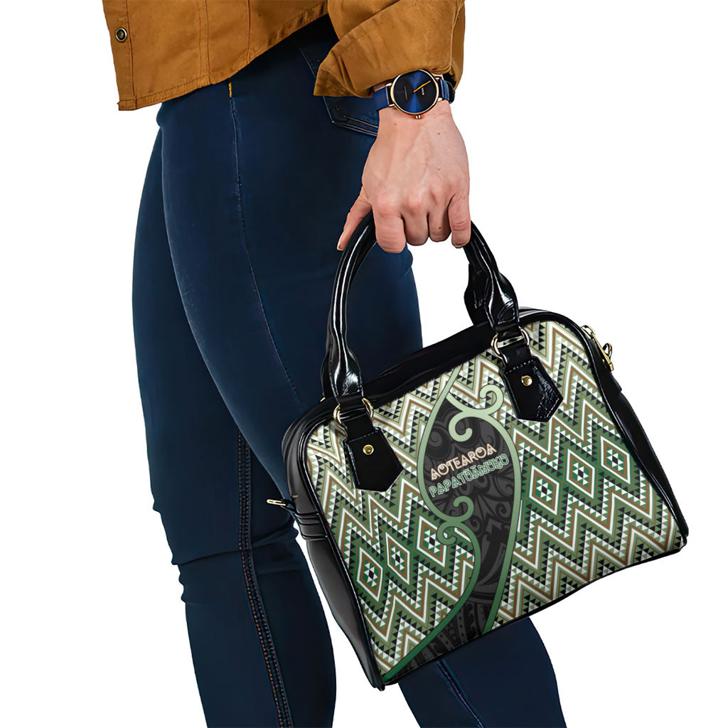 Aotearoa Atua Papatuanuku Shoulder Handbag Earth Mother Father Koru Patterns
