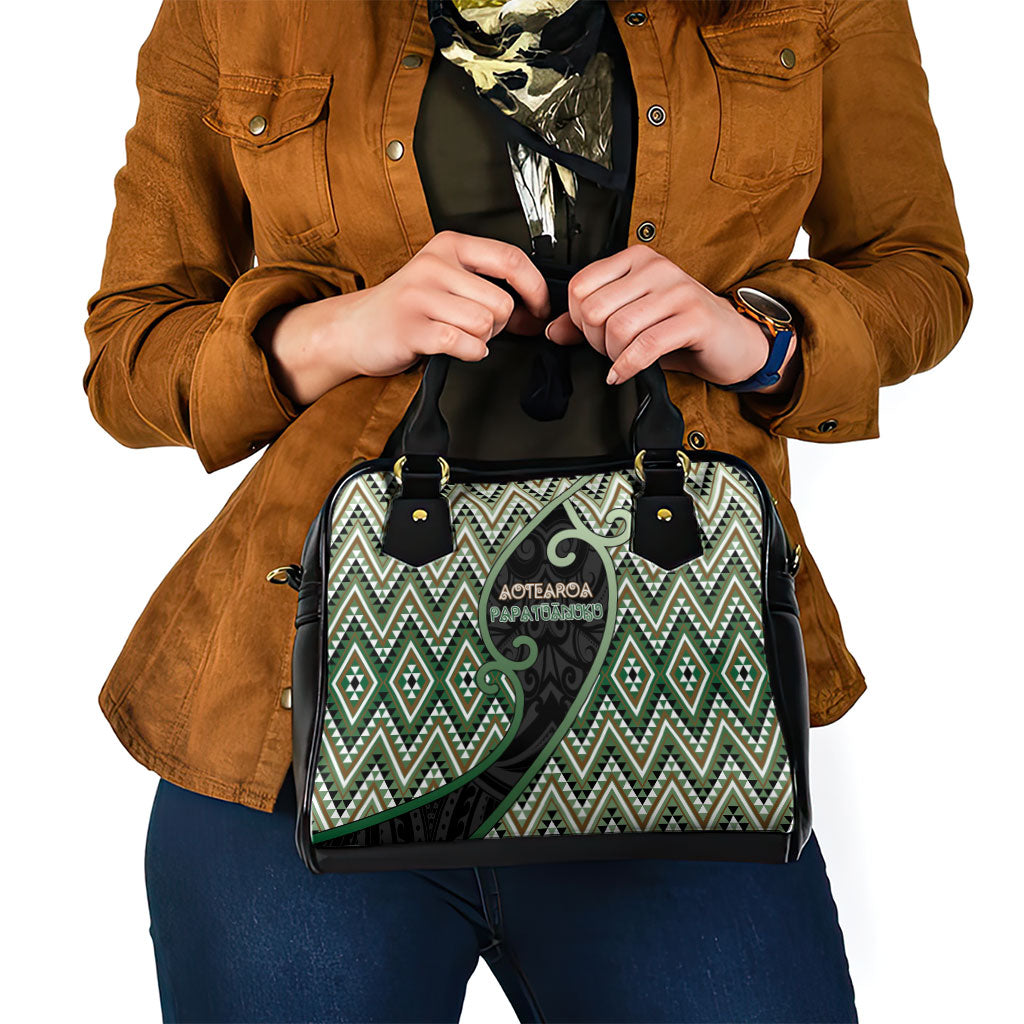 Aotearoa Atua Papatuanuku Shoulder Handbag Earth Mother Father Koru Patterns