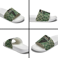 Aotearoa Atua Papatuanuku Slide Sandals Earth Mother Father Koru Patterns