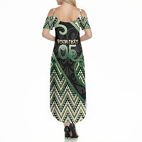 Custom Aotearoa Atua Papatuanuku Summer Maxi Dress Earth Mother Father Koru Patterns