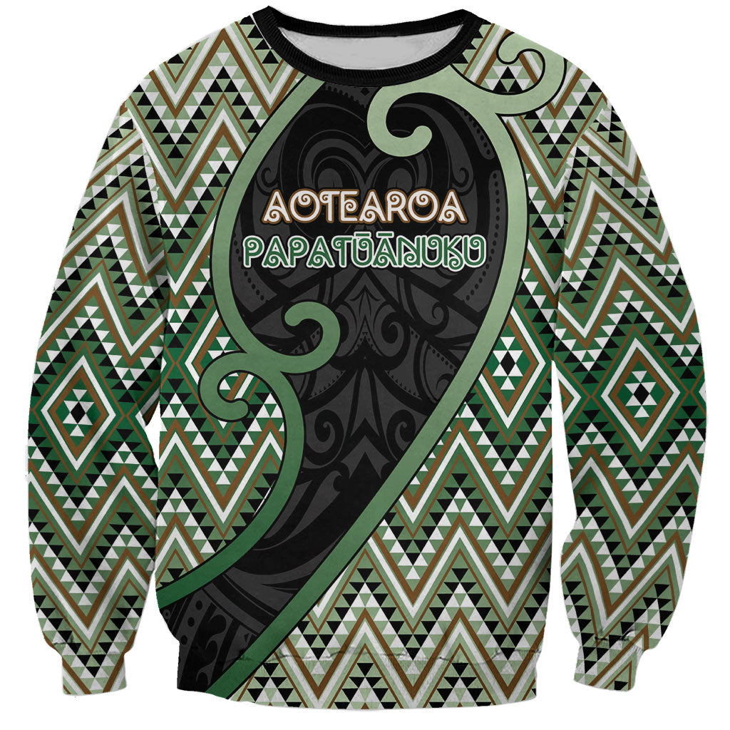 Custom Aotearoa Atua Papatuanuku Sweatshirt Earth Mother Father Koru Patterns