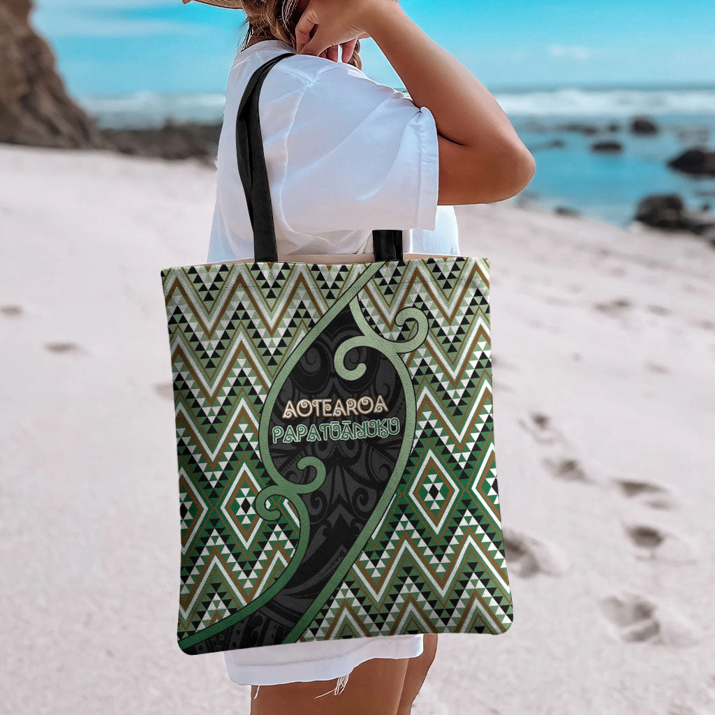 Aotearoa Atua Papatuanuku Tote Bag Earth Mother Father Koru Patterns
