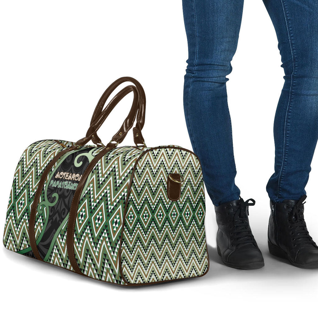 Aotearoa Atua Papatuanuku Travel Bag Earth Mother Father Koru Patterns