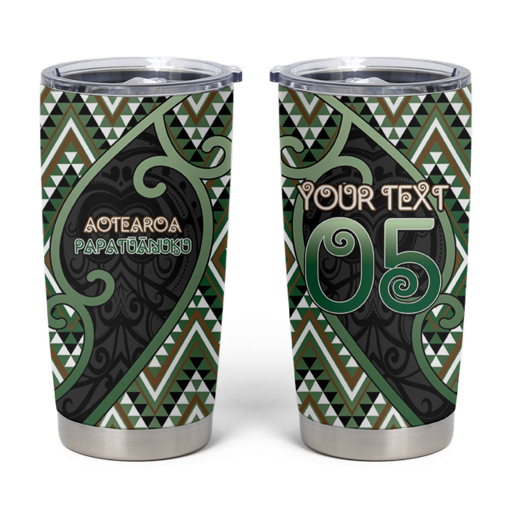 Custom Aotearoa Atua Papatuanuku Tumbler Cup Earth Mother Father Koru Patterns