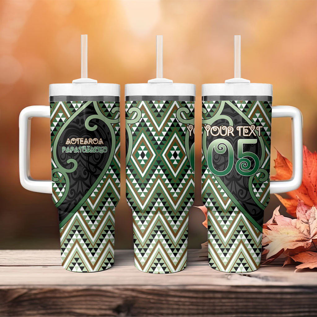 Custom Aotearoa Atua Papatuanuku Tumbler With Handle Earth Mother Father Koru Patterns