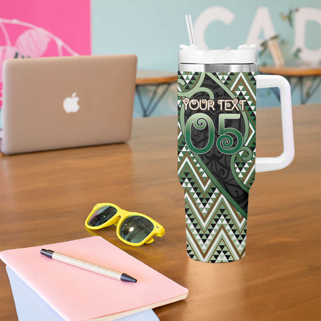 Custom Aotearoa Atua Papatuanuku Tumbler With Handle Earth Mother Father Koru Patterns