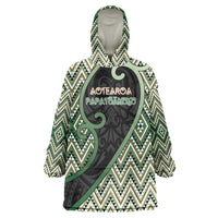 Custom Aotearoa Atua Papatuanuku Wearable Blanket Hoodie Earth Mother Father Koru Patterns