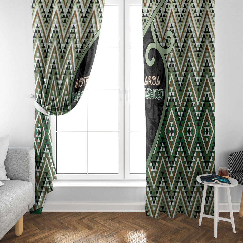 Aotearoa Atua Papatuanuku Window Curtain Earth Mother Father Koru Patterns