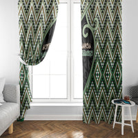Aotearoa Atua Papatuanuku Window Curtain Earth Mother Father Koru Patterns