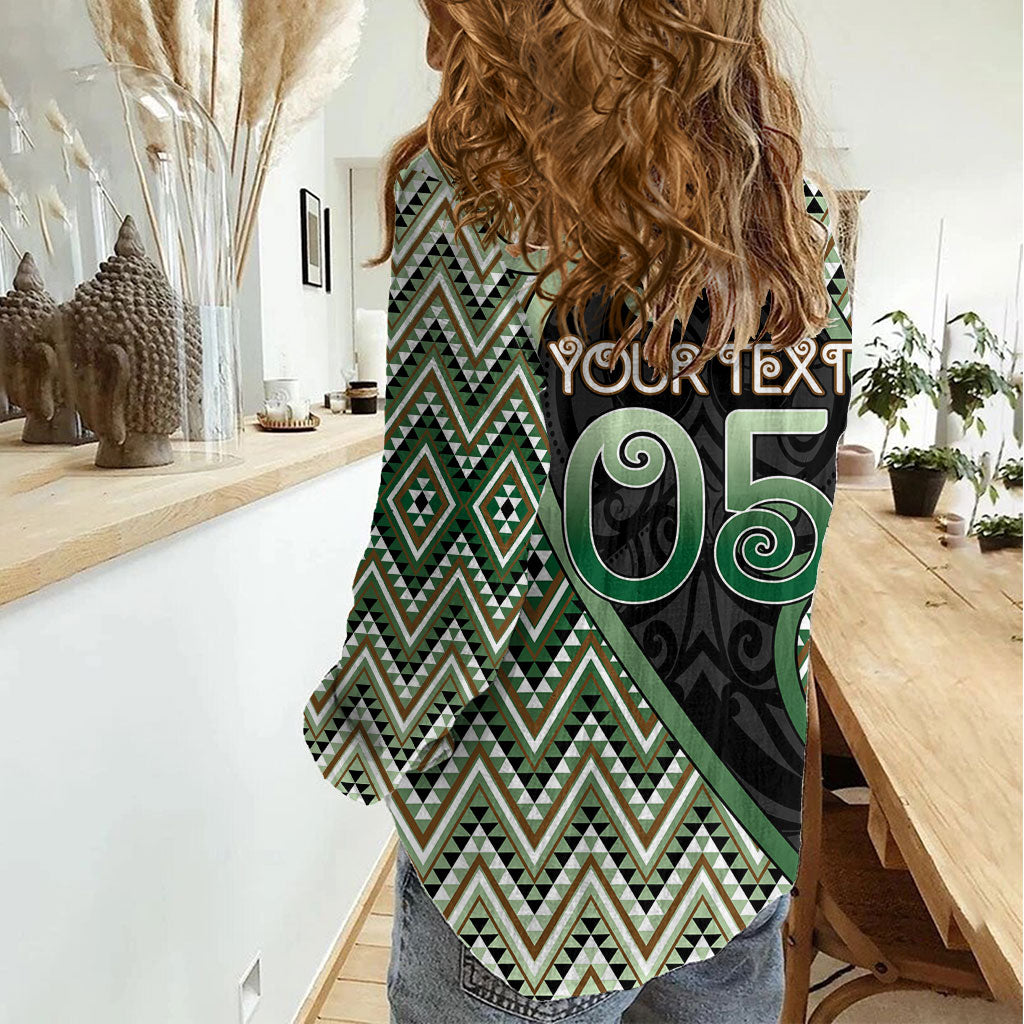 Custom Aotearoa Atua Papatuanuku Women Casual Shirt Earth Mother Father Koru Patterns