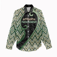 Custom Aotearoa Atua Papatuanuku Women Casual Shirt Earth Mother Father Koru Patterns