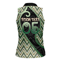 Custom Aotearoa Atua Papatuanuku Women Sleeveless Polo Shirt Earth Mother Father Koru Patterns