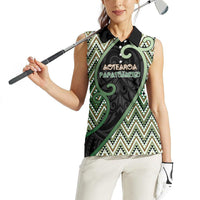 Custom Aotearoa Atua Papatuanuku Women Sleeveless Polo Shirt Earth Mother Father Koru Patterns