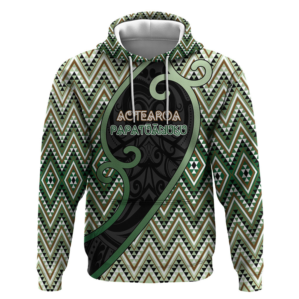 Custom Aotearoa Atua Papatuanuku Zip Hoodie Earth Mother Father Koru Patterns