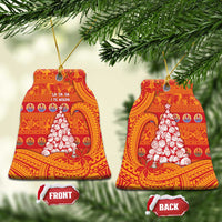 French Polynesia Christmas Ceramic Ornament Seashell Xmas Tree Tribal Waves - Polynesian Pride