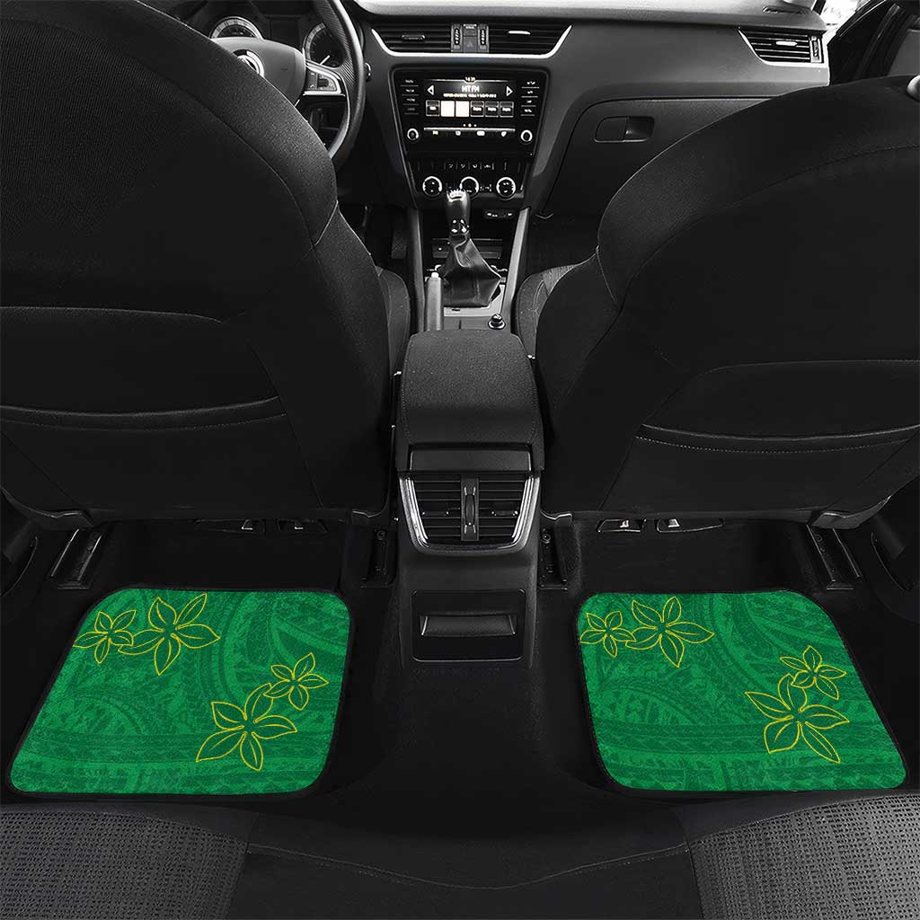 Cook Islands Christmas Car Mats Seashell Xmas Tree Tribal Waves - Polynesian Pride