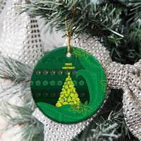 Cook Islands Christmas Ceramic Ornament Seashell Xmas Tree Tribal Waves - Polynesian Pride