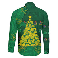 Cook Islands Christmas Family Matching Puletasi and Hawaiian Shirt Seashell Xmas Tree Tribal Waves - Polynesian Pride