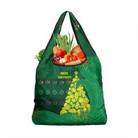 Cook Islands Christmas Grocery Bag Seashell Xmas Tree Tribal Waves - Polynesian Pride