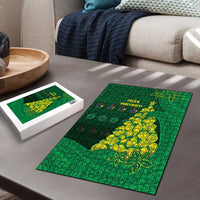 Cook Islands Christmas Puzzle Seashell Xmas Tree Tribal Waves - Polynesian Pride