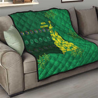 Cook Islands Christmas Quilt Seashell Xmas Tree Tribal Waves - Polynesian Pride