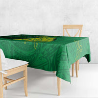 Cook Islands Christmas Tablecloth Seashell Xmas Tree Tribal Waves - Polynesian Pride