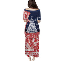 Wallis And Futuna Christmas Puletasi Seashell Xmas Tree Tribal Waves - Polynesian Pride