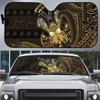 Niue Christmas Auto Sun Shade Niuean Crab Xmas Tribal Waves - Polynesian Pride