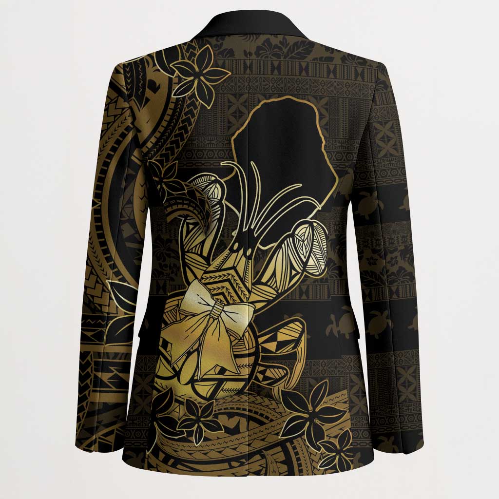 Niue Christmas Blazer Niuean Crab Xmas Tribal Waves - Polynesian Pride