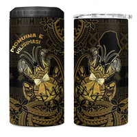 Niue Christmas 4 in 1 Can Cooler Tumbler Niuean Crab Xmas Tribal Waves - Polynesian Pride