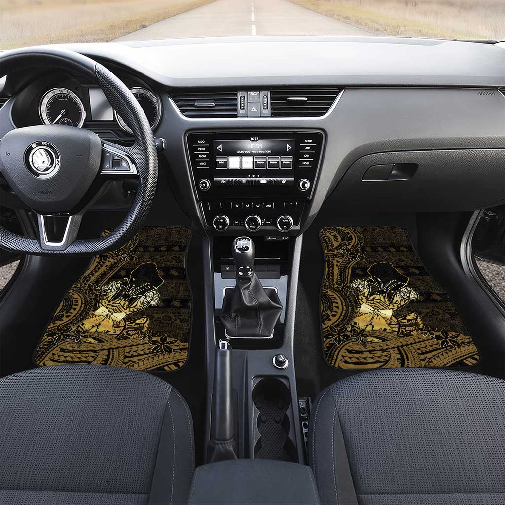 Niue Christmas Car Mats Niuean Crab Xmas Tribal Waves - Polynesian Pride