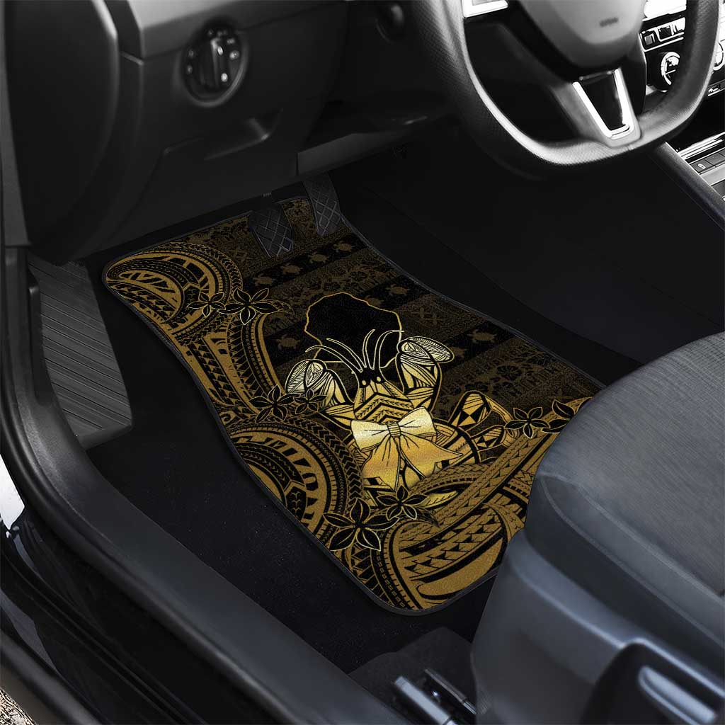 Niue Christmas Car Mats Niuean Crab Xmas Tribal Waves - Polynesian Pride