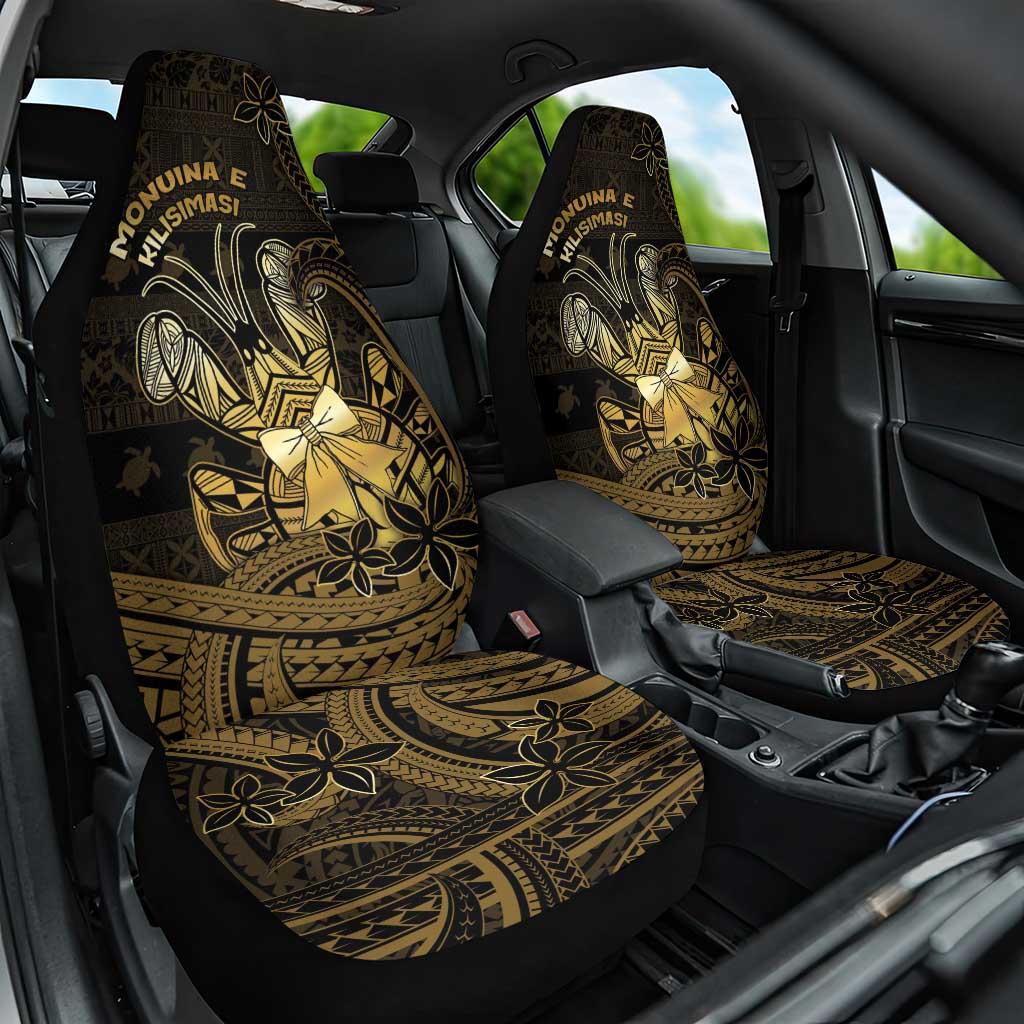 Niue Christmas Car Seat Cover Niuean Crab Xmas Tribal Waves - Polynesian Pride