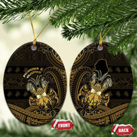 Niue Christmas Ceramic Ornament Niuean Crab Xmas Tribal Waves - Polynesian Pride