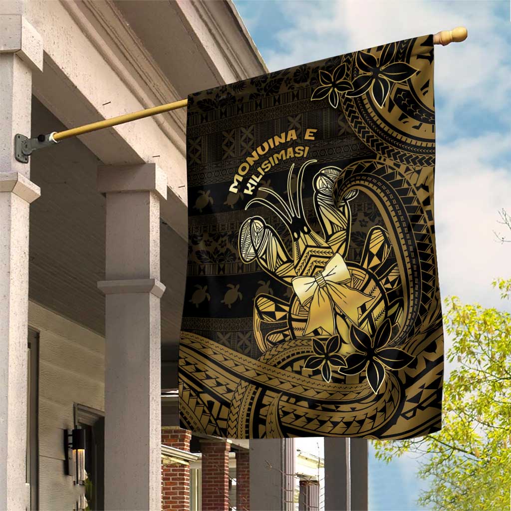 Niue Christmas Garden Flag Niuean Crab Xmas Tribal Waves - Polynesian Pride