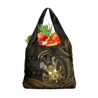 Niue Christmas Grocery Bag Niuean Crab Xmas Tribal Waves - Polynesian Pride