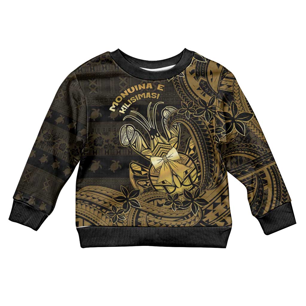 Niue Christmas Kid Ugly Christmas Sweater Niuean Crab Xmas Tribal Waves - Polynesian Pride