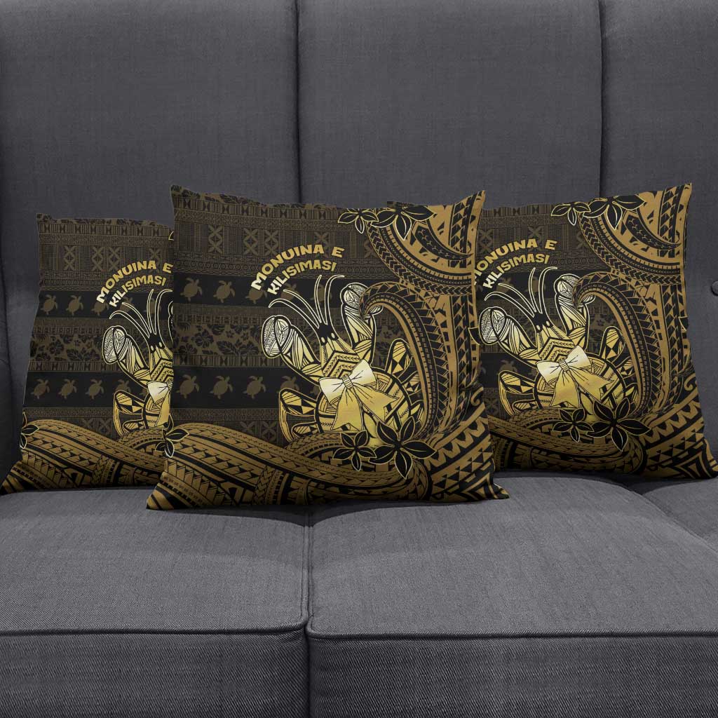 Niue Christmas Pillow Cover Niuean Crab Xmas Tribal Waves - Polynesian Pride