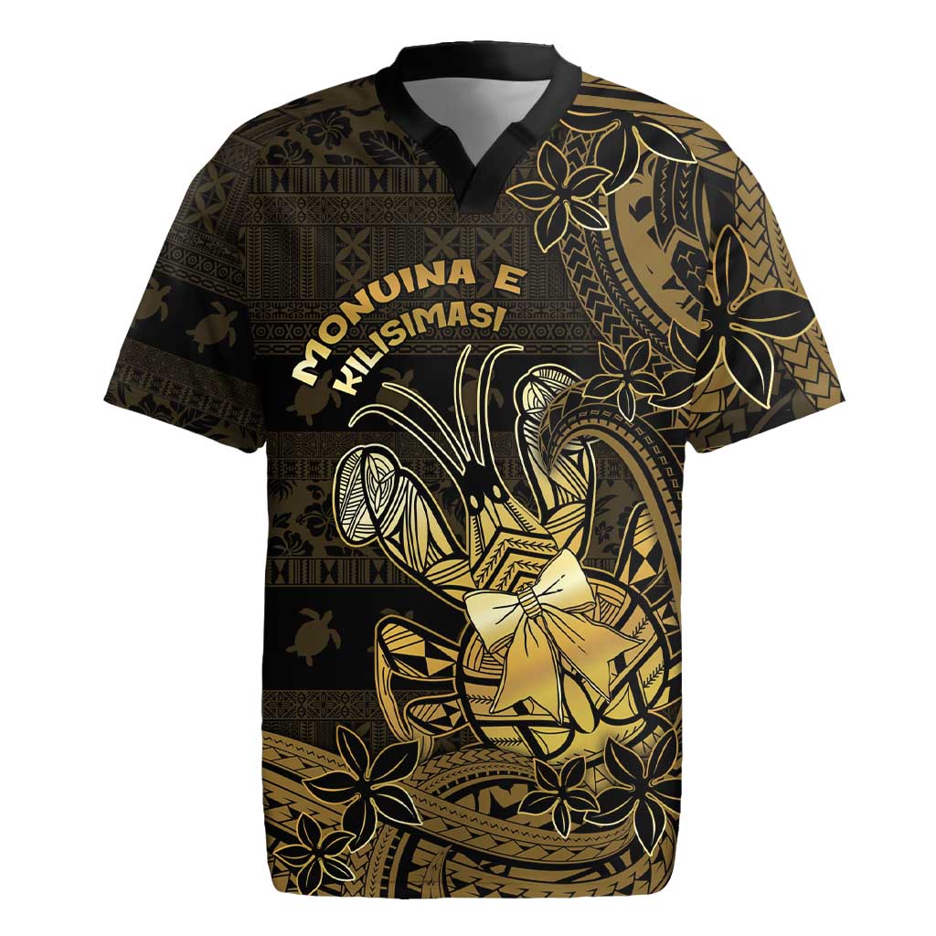 Niue Christmas Rugby Jersey Niuean Crab Xmas Tribal Waves - Polynesian Pride