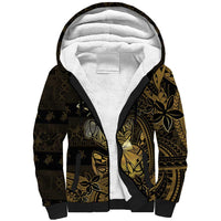 Niue Christmas Sherpa Hoodie Niuean Crab Xmas Tribal Waves - Polynesian Pride