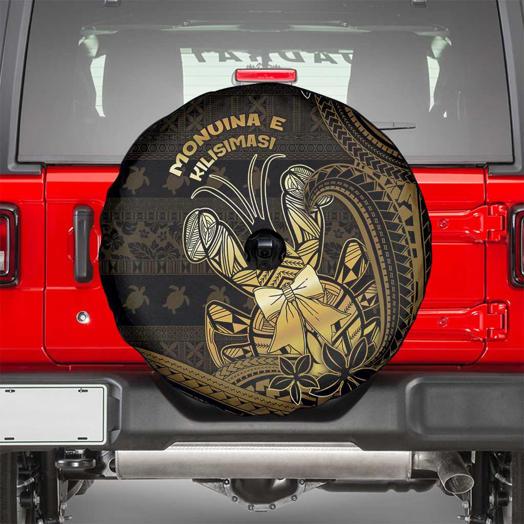 Niue Christmas Spare Tire Cover Niuean Crab Xmas Tribal Waves - Polynesian Pride