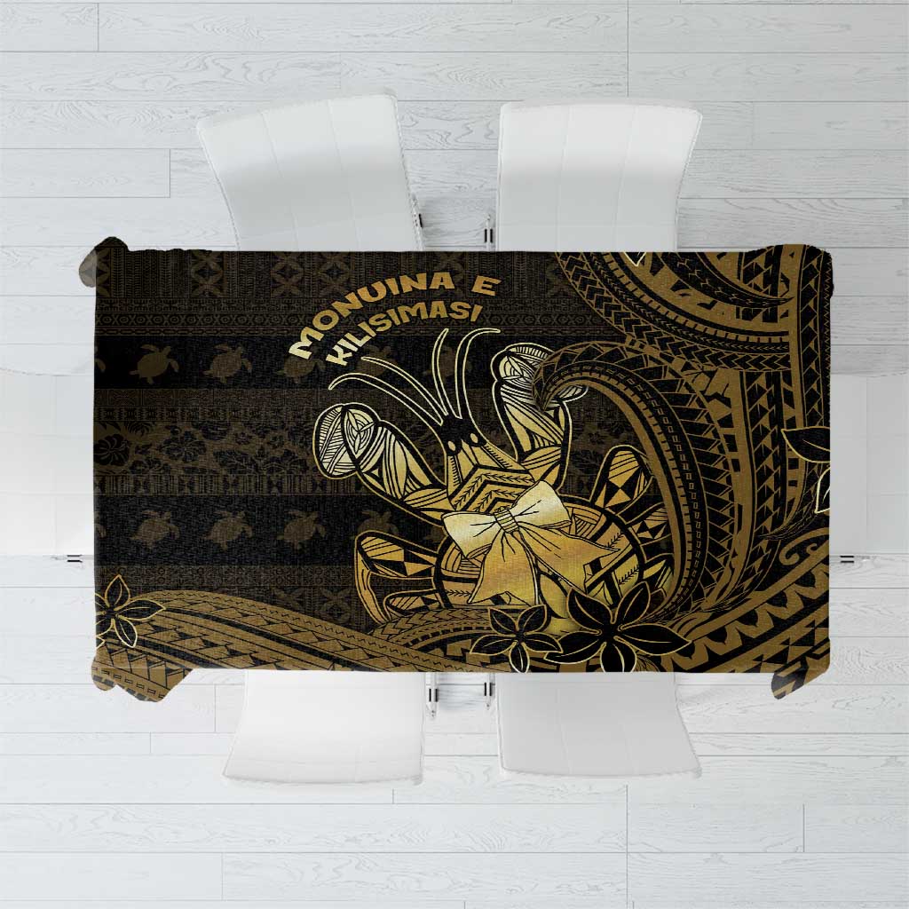 Niue Christmas Tablecloth Niuean Crab Xmas Tribal Waves - Polynesian Pride